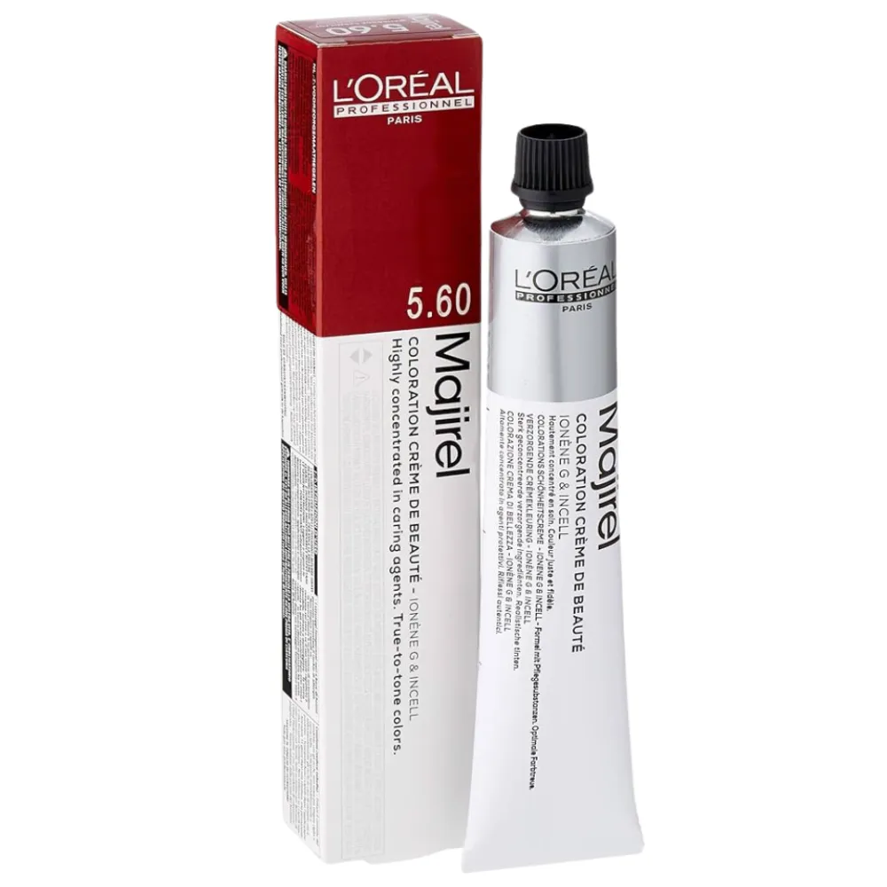 Loreal Crema Colorante Majirel 50ml - 5.60 Castaño Claro Rojizo Intenso